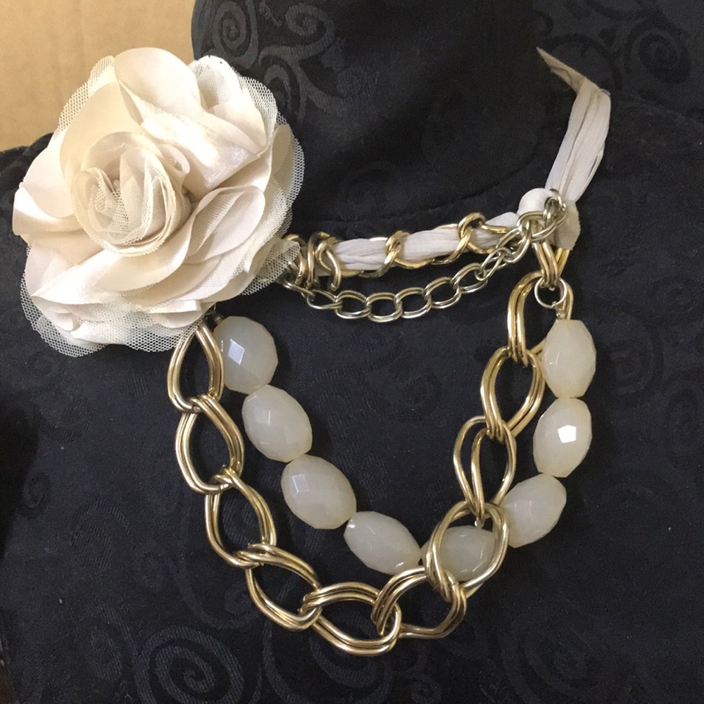 Statement necklace.